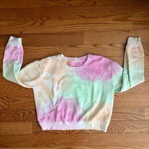 Dreamsicle Tie-Dye Long Sleeve Sherbet Pastel Multi Sweatshirt Women’s Size M